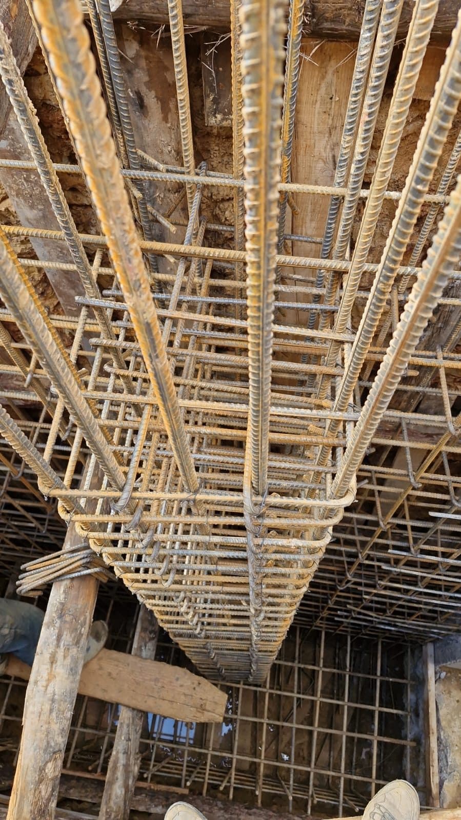 Kuyu donatısının yukarıdan görünümü